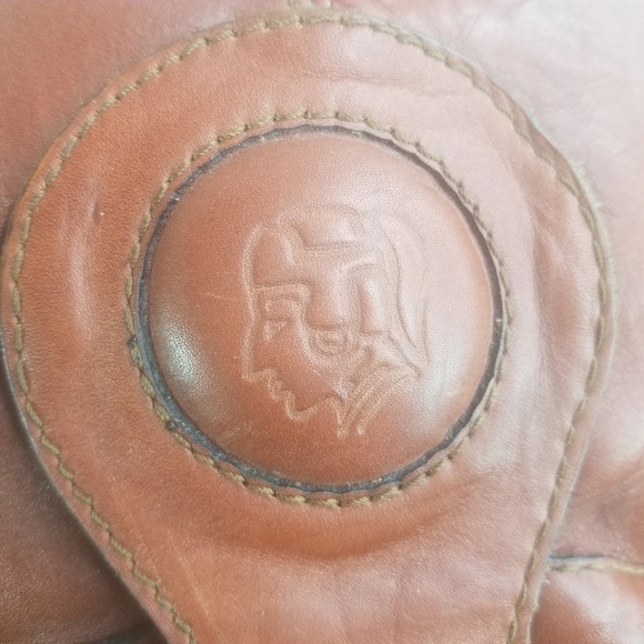 Vtg 70s Axixie aztec mexican leather bucket bag purse - Picture 6 of 11